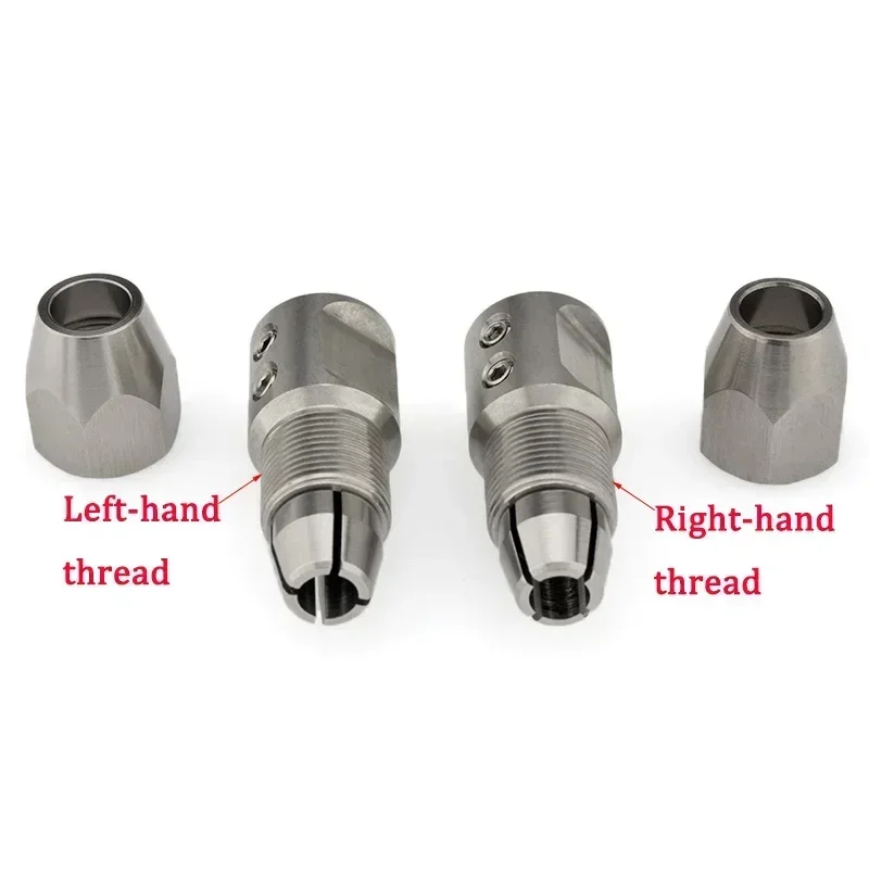 Vue de côté des deux adaptateurs pour moteur RC, montrant les diamètres 8mm et 10mm