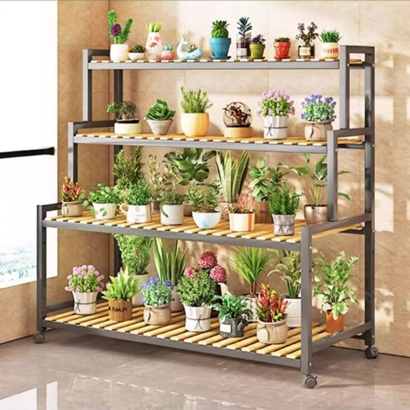 

Layers Metal Plant Shelf Bracket Home Corner Backdrop Plant Stands Flower Ladder Porta Macetas Para Plantas Balcony Decorations