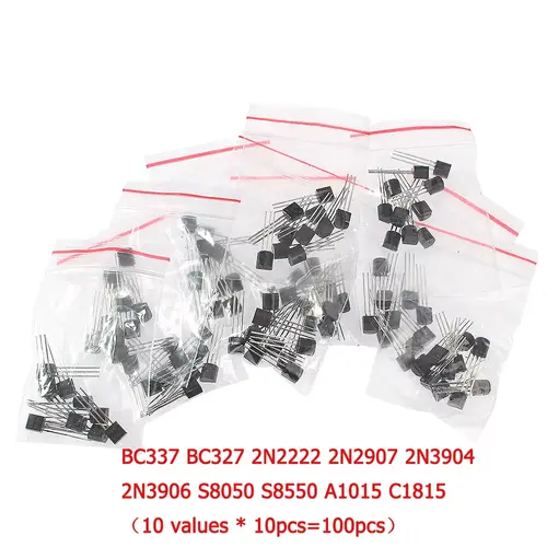 50-900PCS Transistors kit NPN PNP S8050 S8550 S9012 2N3904 2N3906 C1815 A1015 MJE13001 BC327 BC337 BC517 BC547 BC548 BC549 BC558 - Image 20
