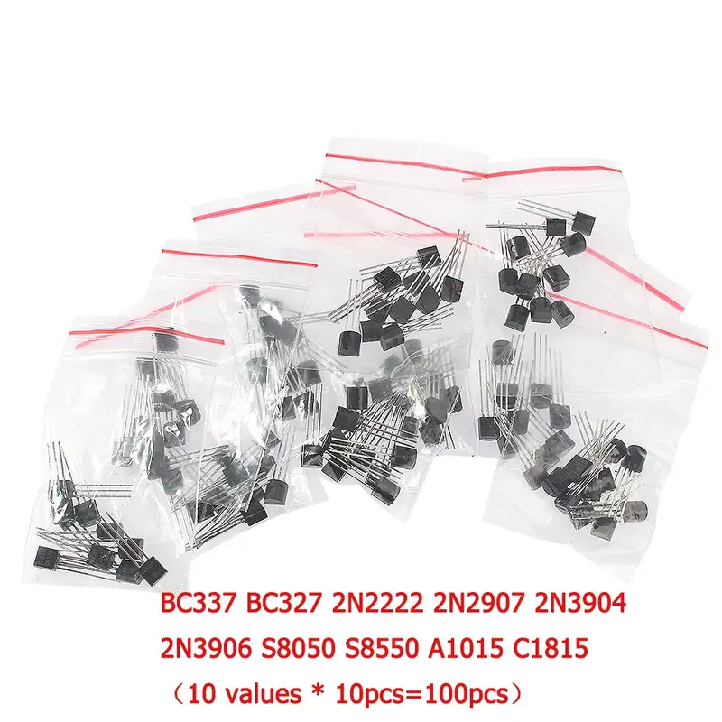 50-900PCS Transistors kit NPN PNP S8050 S8550 S9012 2N3904 2N3906 C1815 A1015 MJE13001 BC327 BC337 BC517 BC547 BC548 BC549 BC558 - Image 20