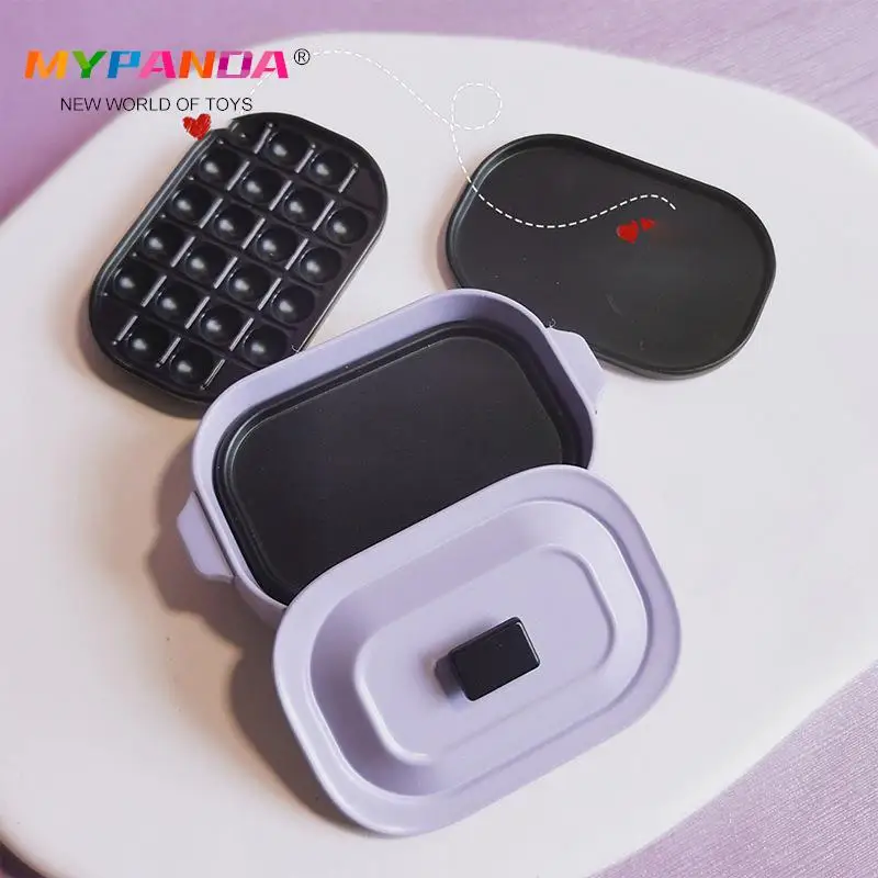 

1set Dollhouse Mini Baking Pan Grill Oven Dollhouse Kitchen Cookware Dolls House Decor Accessories Pretend Play Toys