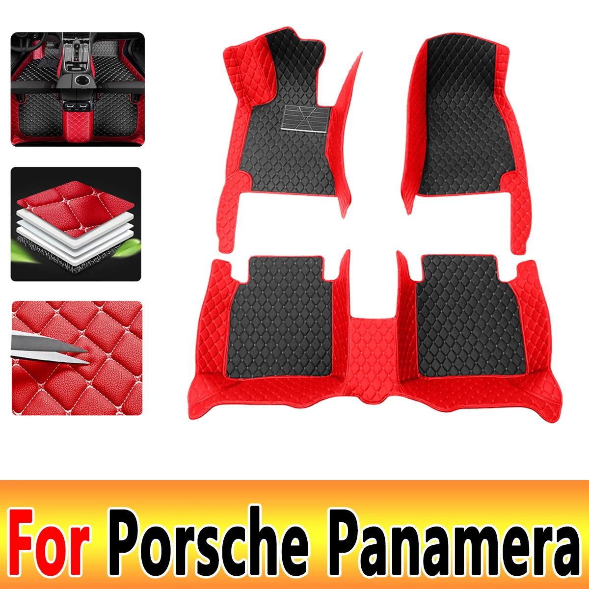 

Car Mats Floor For Porsche Panamera 970 Chassis G1 SWB 4seat 2009~2013 Anti-dirt Car Floor Mats Right Hand Drive Car Accessories