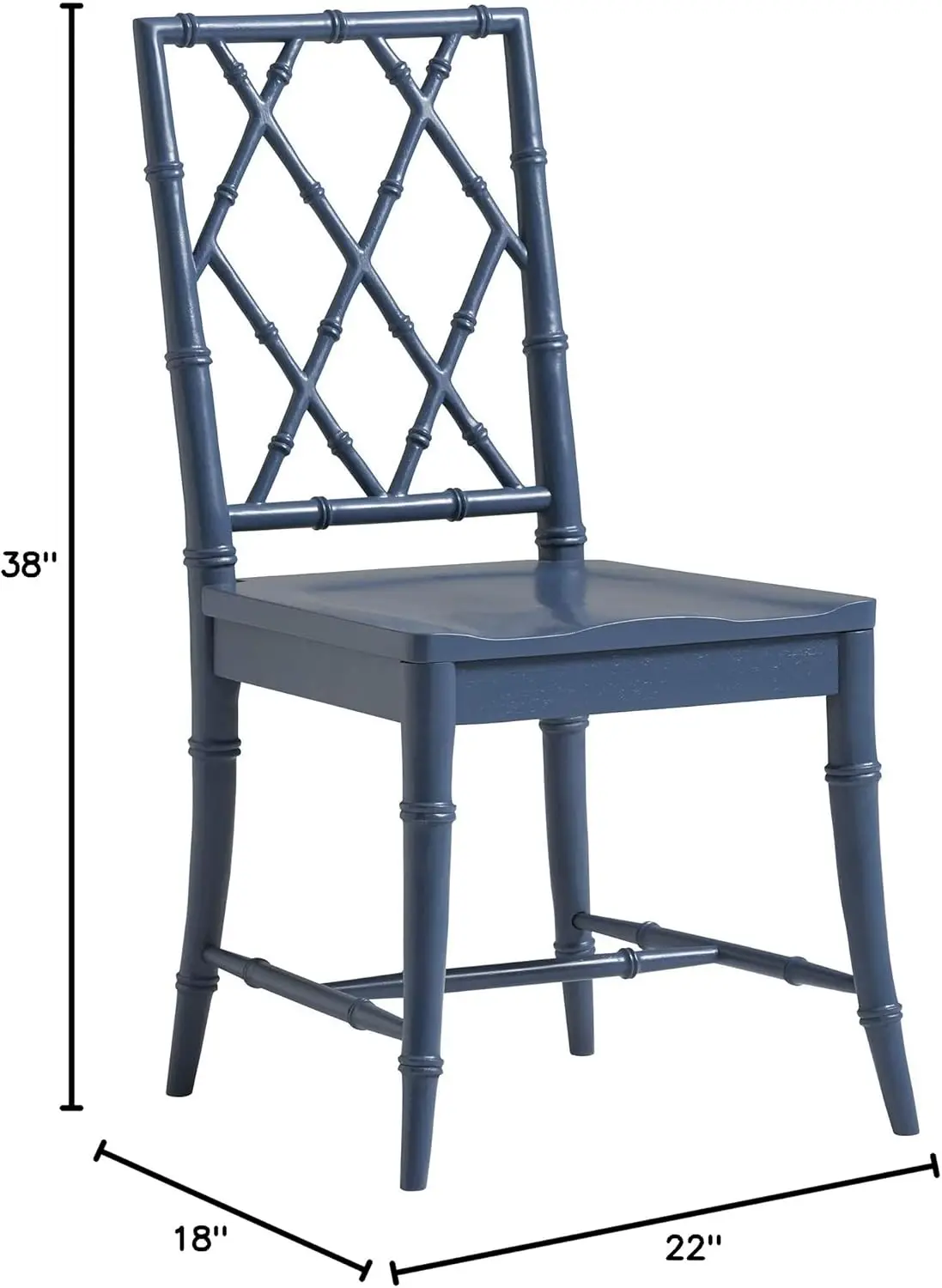 X-Back Dining (Set of 2) Side Chair, Blue 3