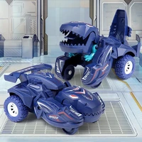 2 IN 1 Dinosaur Deformation Car Model Toy For Boys One Step Action Collision Transformation Mini Vehicles Toy Gift for Children 1