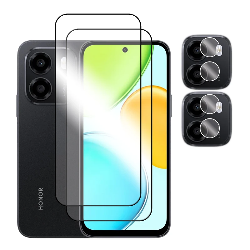 Full Cover Tempered Glass Screen Protector with Lens Film