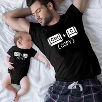 Copy Paste Shirt Father and Baby Matching Shirts Ctrl C Ctrl V Print Daddy Daughter Shirts New Father's Day Gift 2