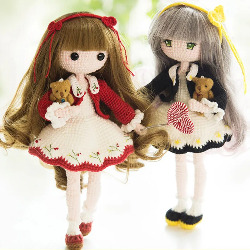Susan's Family Crochet Dolls MORA MOMO DIY Material Package Crochet Wool Doll Knitting Kit Handmade Gift