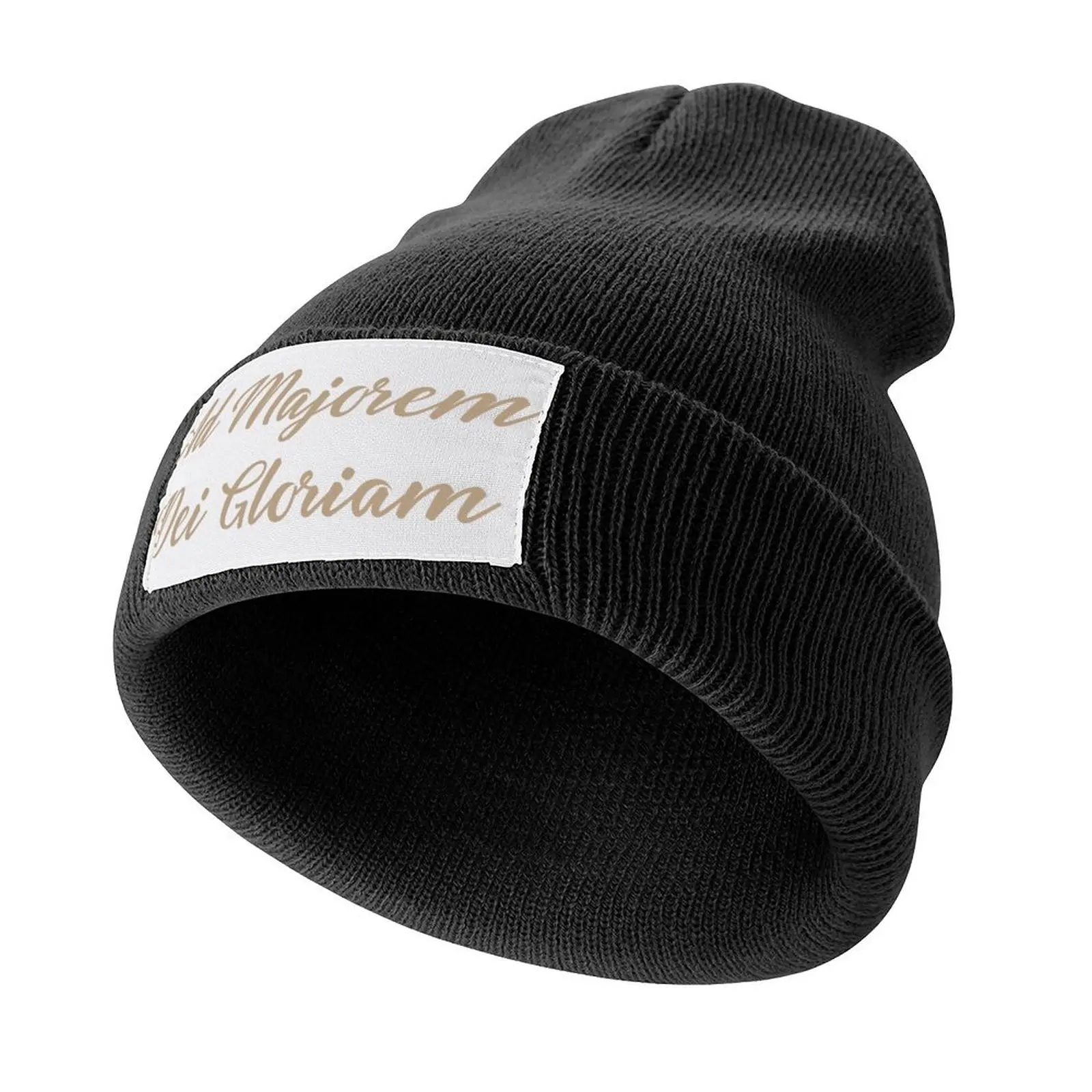 

Ad Majorem Dei Gloriam - For The Greater Glory Of God Knitted Cap foam party hats black Thermal Visor Cap For Men Women's
