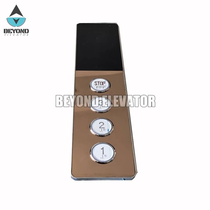 3 floors Lift Controller System with Rose Golden Call Panel and connection wire limit switch