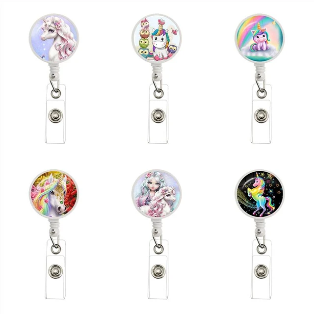 Unicorn Retractable Badge Reel, Id Badge Holder