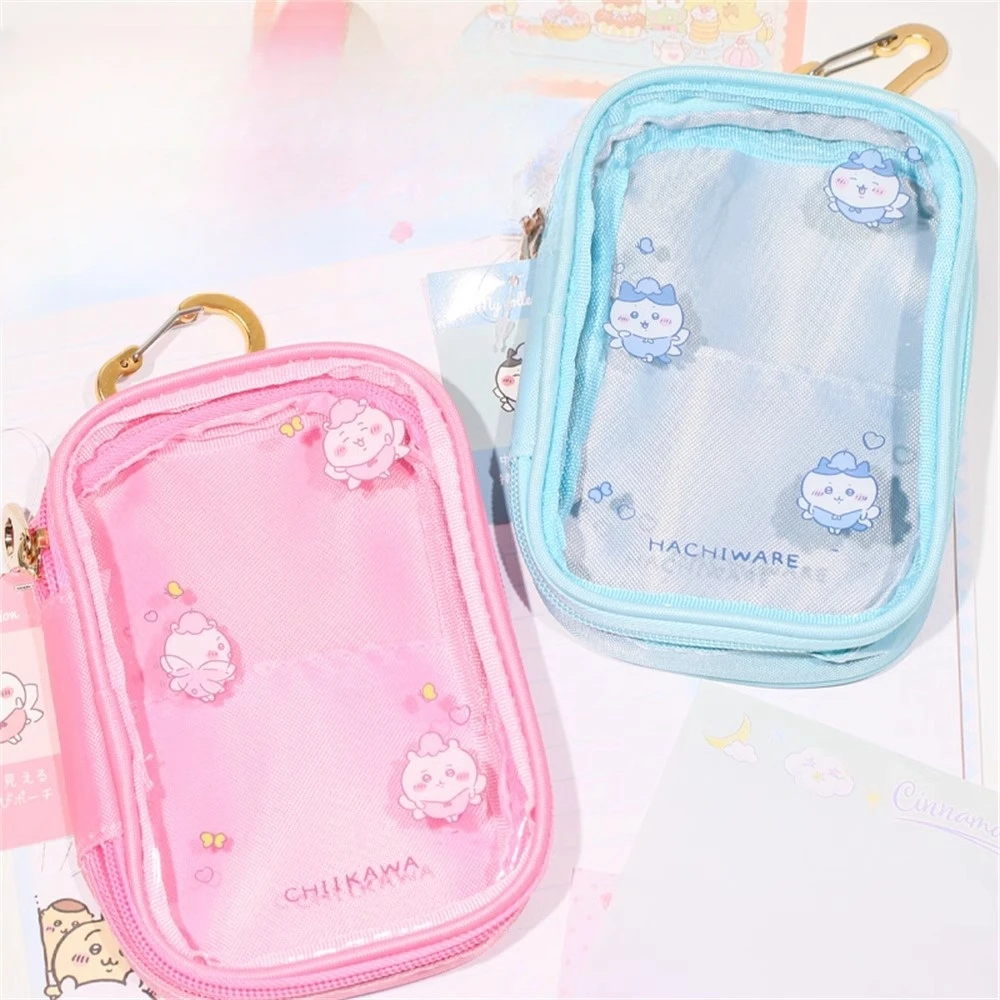 Cute Toon Bag PVC Single-Sided Transparent Coin Purse Student Doll Display Pannier Bag Keychain Sundries Mini Card Storage Bag 4