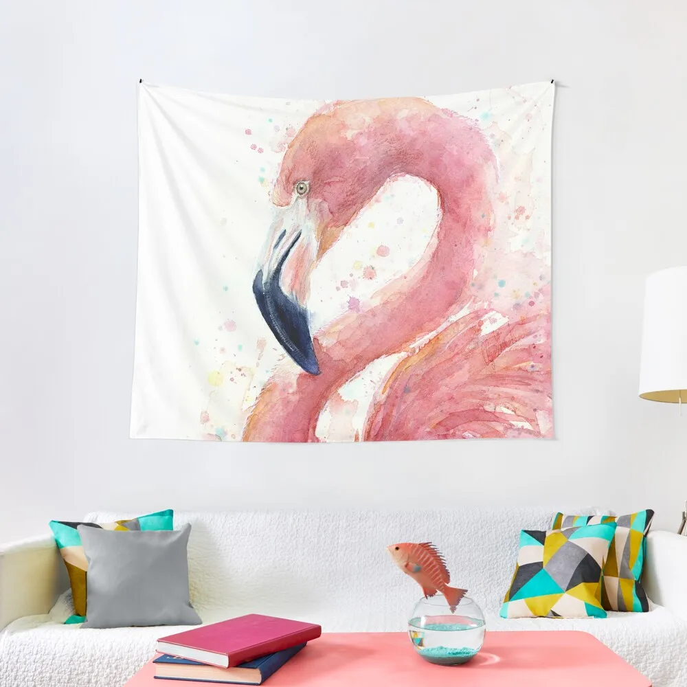

Flamingo Watercolor Tapestry Wall Hanging Wall Tapete For The Wall