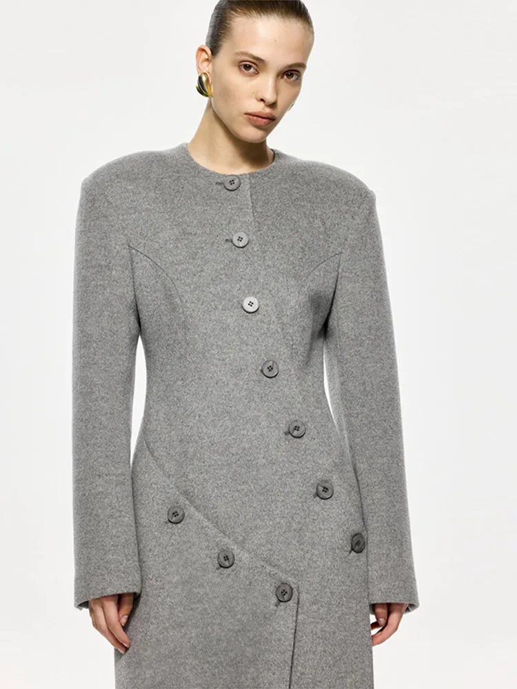 Getäfelte Kunstpelz-Leder-Gespleißt-Schnür-Bomberjacke für Damen, elegant, V-Ausschnitt, volle Ärmel, Taille, Cinching-Mantel, schicke Damen-Oberbekleidung – Detail 36