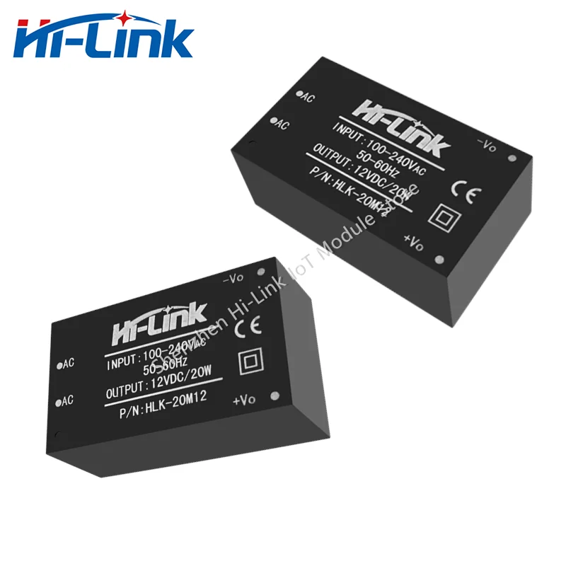 Hi-Link AC DC HLK-20M12 220V to 12V 20W Isolated Switching Step Down Power Supply Circuit Converter Power Module Intelligent