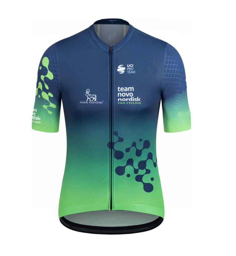 NOVO NORDISK TEAM men's cycling jersey short sleeve bicycle clothing with bib shorts