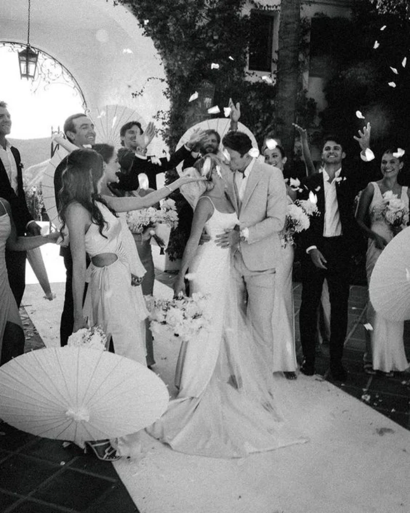 6-20PCS Wedding Paper Umbrella and Fedora Hats Prop