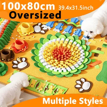 100x80cm extra large Dog Smell Mat Foraging Smell Training Blanket game Interactive Dog Slow Food Mat Relieve Pressure Pet Toys 1