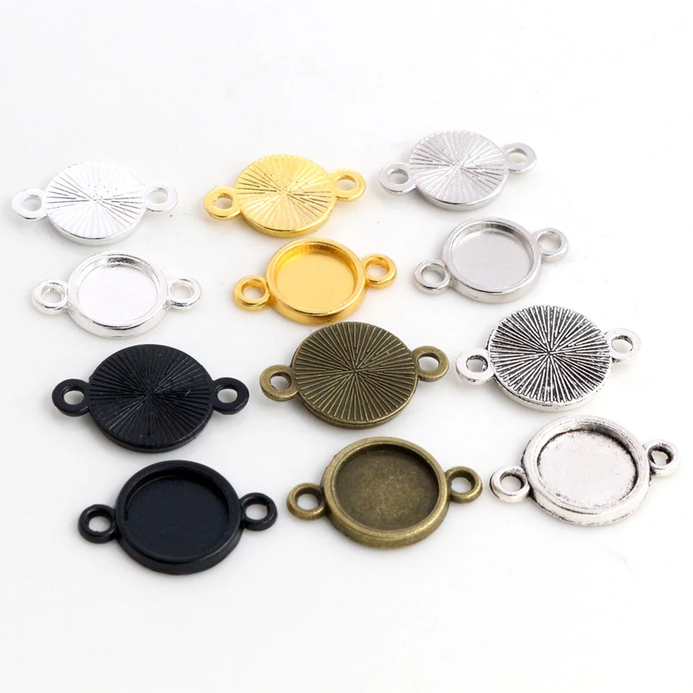 Versatile Multicolor Plated Cabochon Pendant Charm with Adjustable Base Size