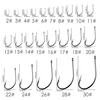 50pcs 10pcs Coating High Carbon Stainless Steel Barbed Carp Fishing Hooks Pack with Retail Original Box Fishing Hook Tackle 3