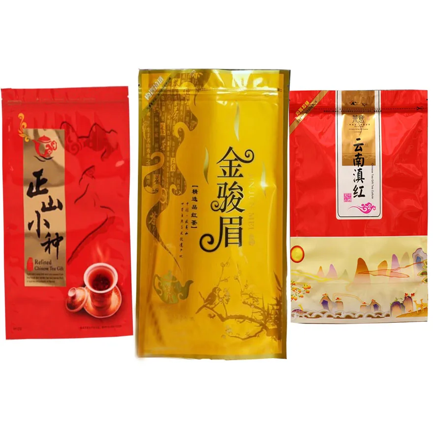 

250g Chinese jin jun mei Black Tea Set Vacuum Plastic Bags Lapsang souchong DianHong tea Bags Compression No Packing Bag