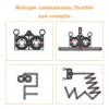 12 Fold Angle Ruler Multi Angle Aluminium Alloy Measuring Ruler Perforated Mold Template Tool Locator Drill Guide Tile Hole 4