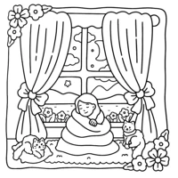 GIRL MOMENTS Livre de coloriage à motifs audacieux pour adultes, livre de dessin mignon, cadeau parfait pour fête et anniversaire 5