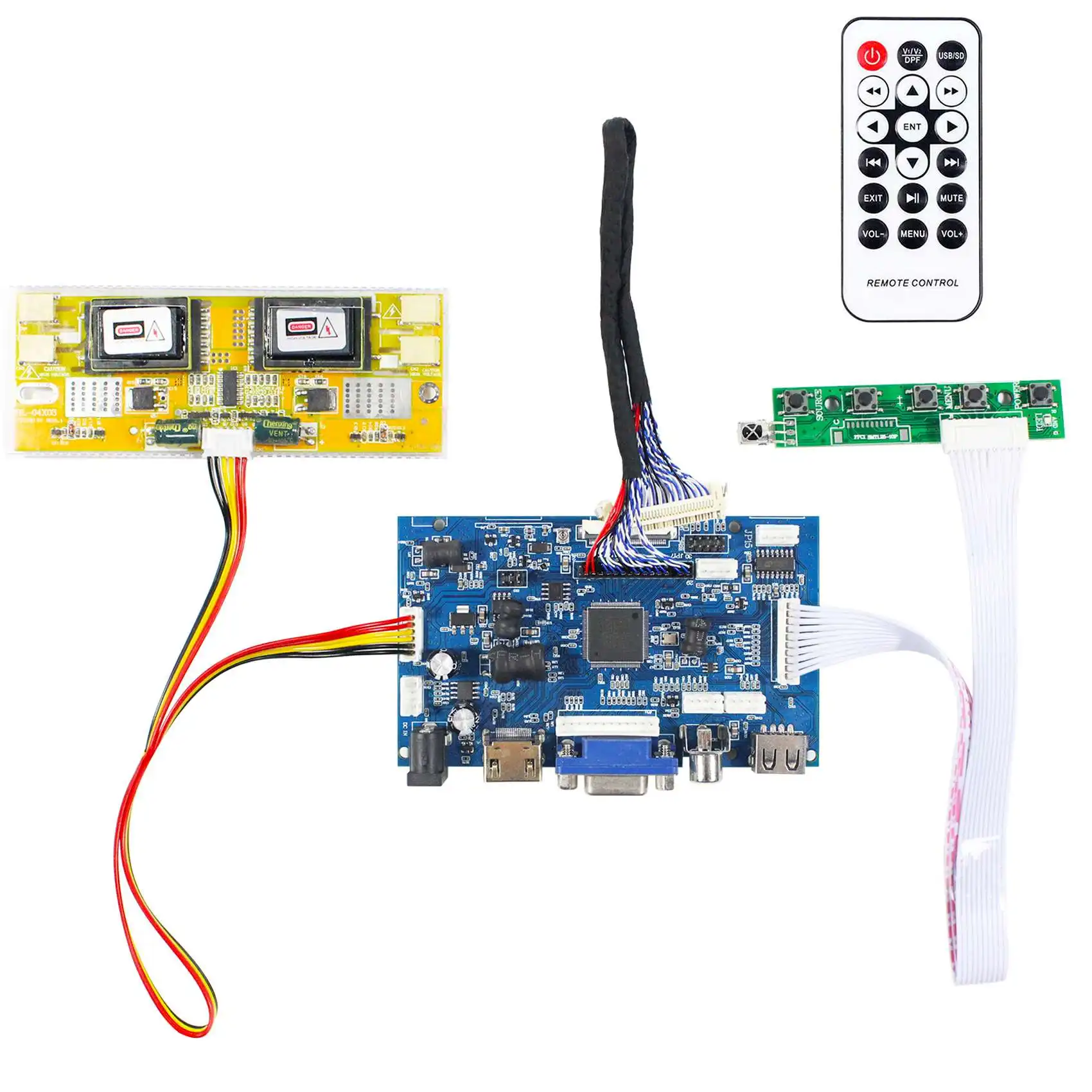 

HDM I VGA 2-канальная плата управления 4CCFL 30Pin для 21,5 дюйма M215HW01 V0 HM215WU1-300