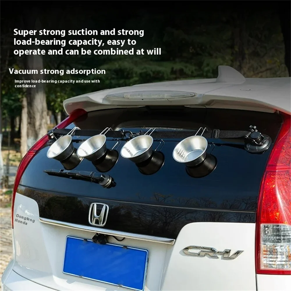 4PCs Car Truck Tent Suction Cups Buckle Outdoor Multifunctional Round Triangular Outdoor Camping Tents Securing Hook Accessories