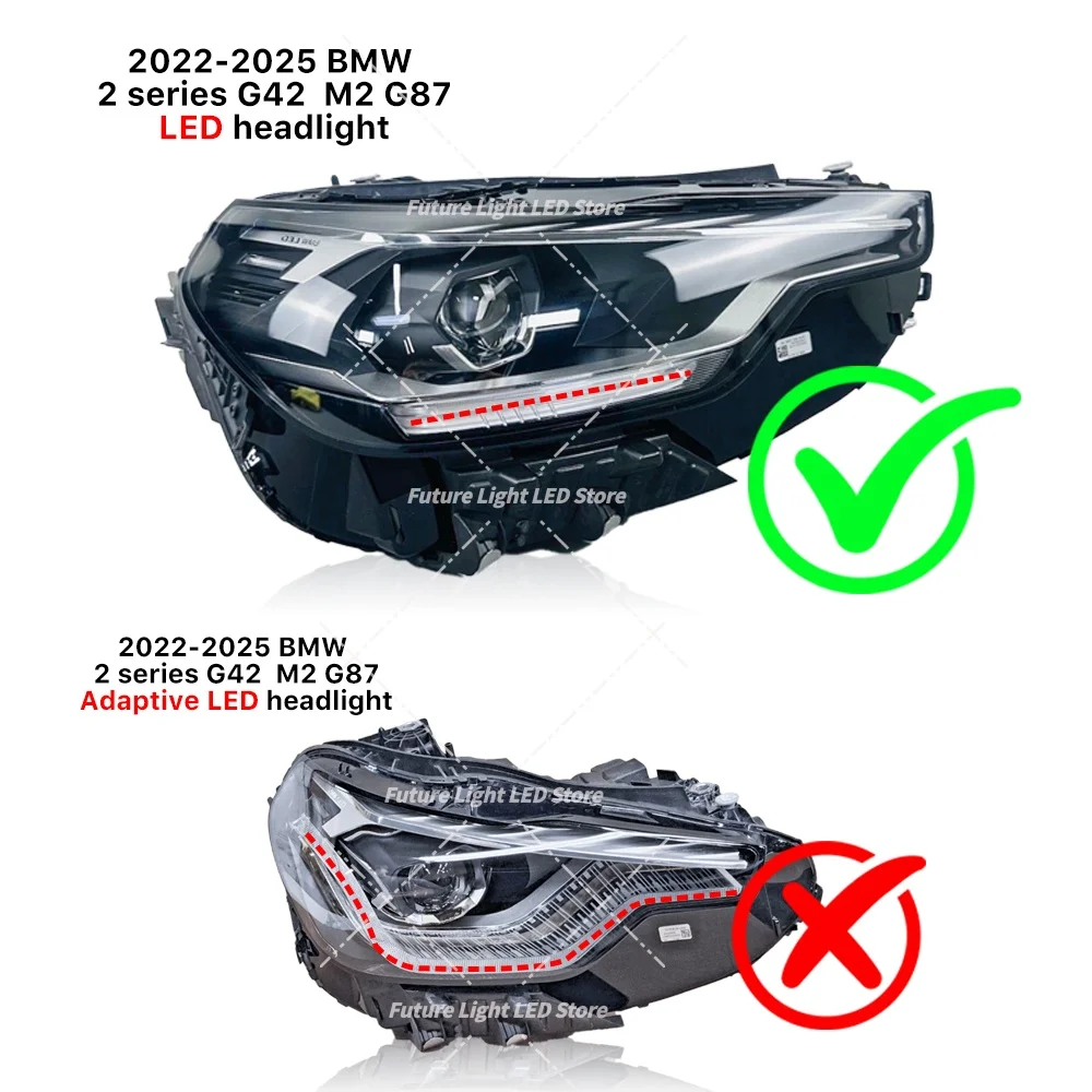 BMW 2 시리즈 M2 G42 G87 M240i 2022-2024 63115A043C1 저사양 헤드라이트 주간 주행등 모듈용 DRL LED 보드 데이라이트