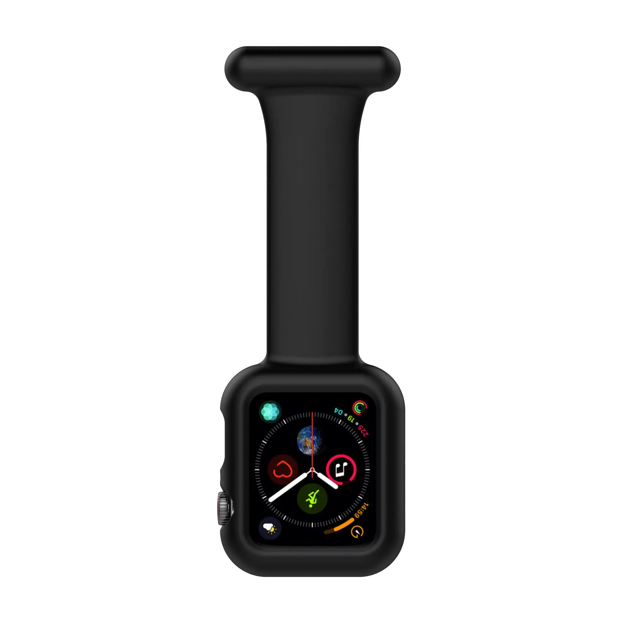 Soft Protector Watch Accessories Silicone Strap Nurse Silicone Frame Pin Bracelet For Apple Watch 7 6 SE 5 4 3