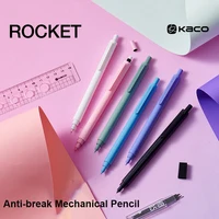 KACO Mechanical Pencil 0.5mm Resin Lead Set Anti-Breakage Steady Writing Morandi Non-Slip GripTail Eraser Simple School Supplies 1