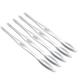 Deluxe Stainless Steel Seafood Utensil Set - Crackers, Picks, and Spoons for Crab, Shrimp, and Lobster (5PCS - A)