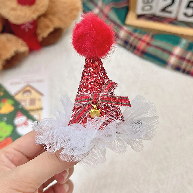 Mesh bell red hat duckbill clip