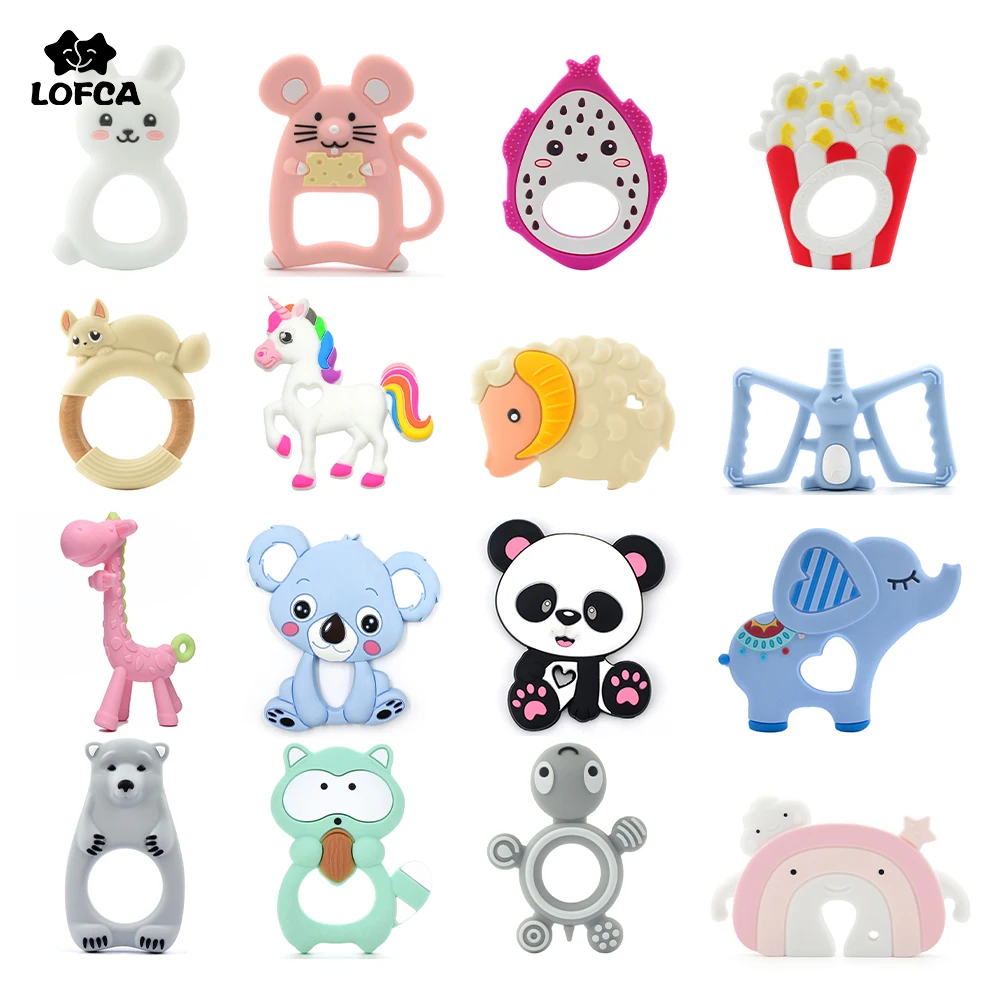Teething Toys 1PC Silicone Teether Necklace Accessories Infant Chew Panda Raccoon liquid Ice Cream DIY Baby for teething toys,baby teething toys,silicone teething toys,silicone teether,sensory chew necklaces
