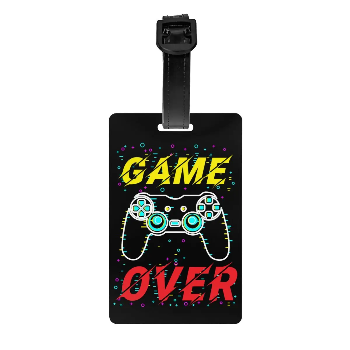 

Gaming Gamer Game Over Luggage Tag for Suitcases Fashion Video Game Controller Gift Baggage Tags Privacy Cover Name ID Card