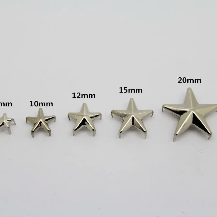 50PCS 5/7/10/12/15/20mm Star Rivets DIY Clothes Shoes Bags Handmade Clothing Accessories Punk Style Accessories Metal Buttons