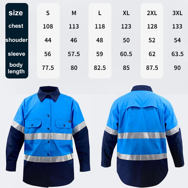 Hi Vis Men Work Shirt - 100% Cotton