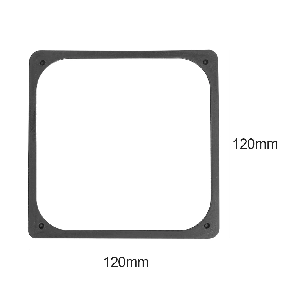 컴퓨터 케이스 팬용 120x120mm 방진 실리콘 고무 팬 가스켓 2팩