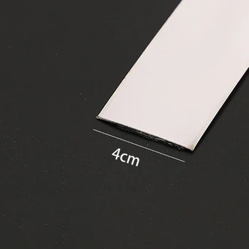 5/10 เมตรสติ๊กเกอร์ติดผนังสแตนเลสสตีลแบน Self Adhesive ห้องนั่งเล่นตกแต่งกระจกสําหรับ Home Wall EDGE Strip 17