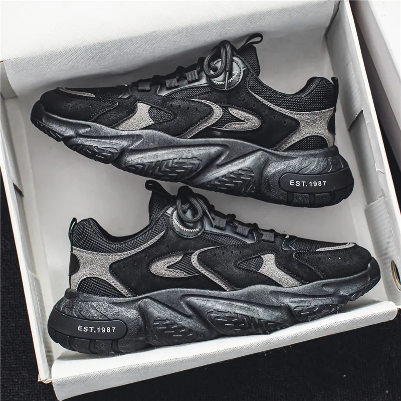 Men's Shoes New Style Shoes Men's Fashion Versatile Thick Sole Sports Casual Shoes Running Dad