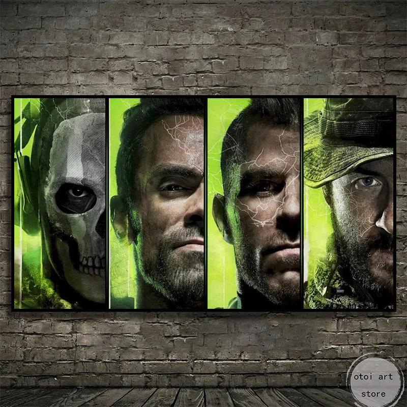 WITIN Call Of Duty Simon Riley GHOST Poster 2 Decorative Canvas Family  Bedroom Picture Painting 12x18inch(30x45cm)