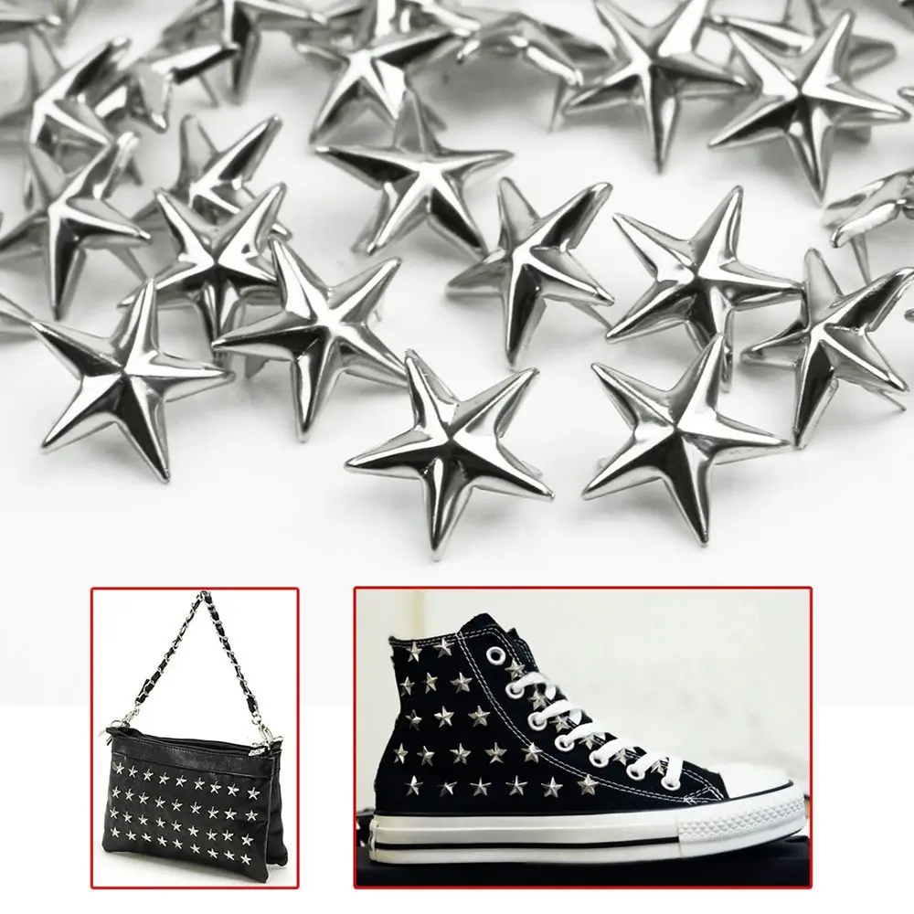 

15mm DIY Silver Clothing Accessories Sewing Decoration Leather Craft Star Rivets Studs Spikes Spots Nailhead
