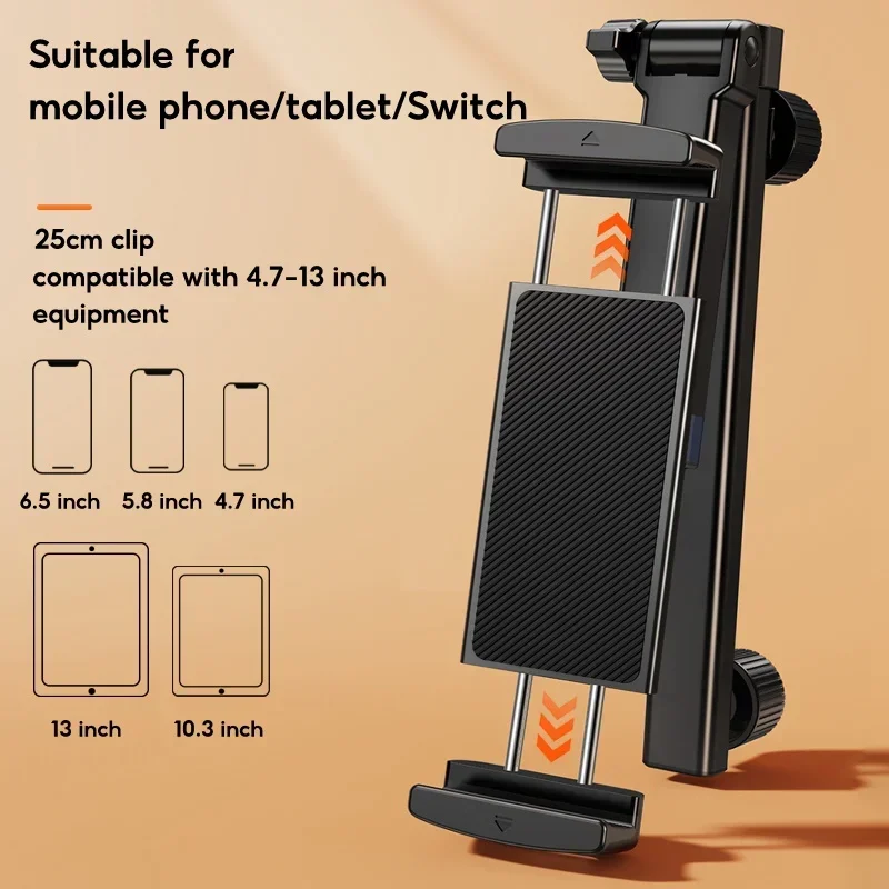 Eary Car Headrest Tablet Holder Mount Back Seat With 360°Rotate Phone Stand 2 Hooks Trip Essentials for Kids for 4.7-12.9 Inch