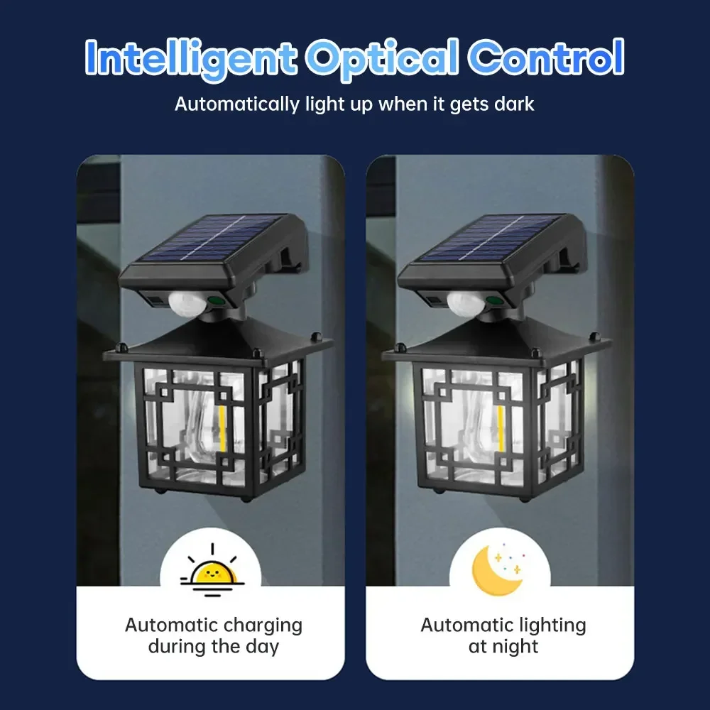 Motion Sensor Garden Street Solar Lamp IP65 Waterproof Garden Security Wall Light LED Outdoor Solar Lamp for Yard Patio Pathway