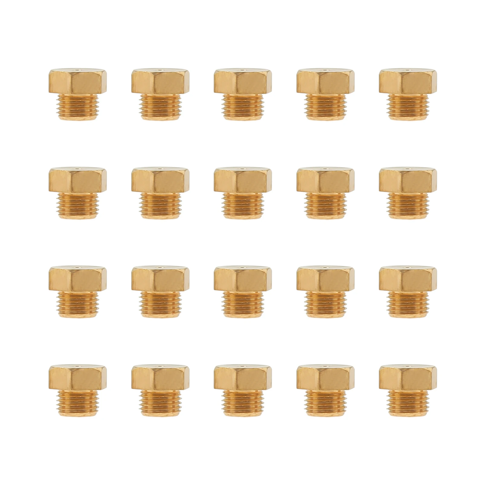 M5x0.5mm/0.68mm Brass Jet Nozzles for Propane LPG Gas Pipe Water Heater DIY Burner Parts LP Gas Conversion Kit 20Pcs
