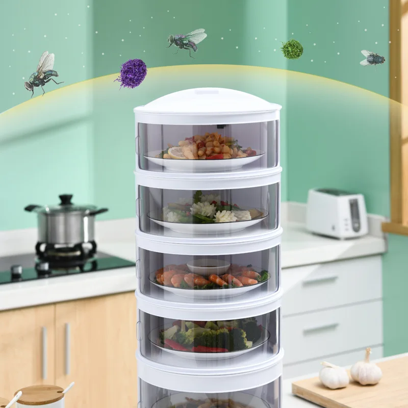 Stackable Multi Layer Heat Preservation Vegetable Cover Leftover Food Cover  Storage Box Dust-proof Insulation Food