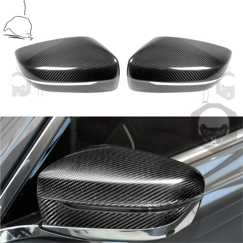 

1 Pair For 7 Series BMW G11 G12 2016-2018 Rearview Mirror Cover Carbon Fiber Paste On Refit Mirror Caps Stickers Car Accessories
