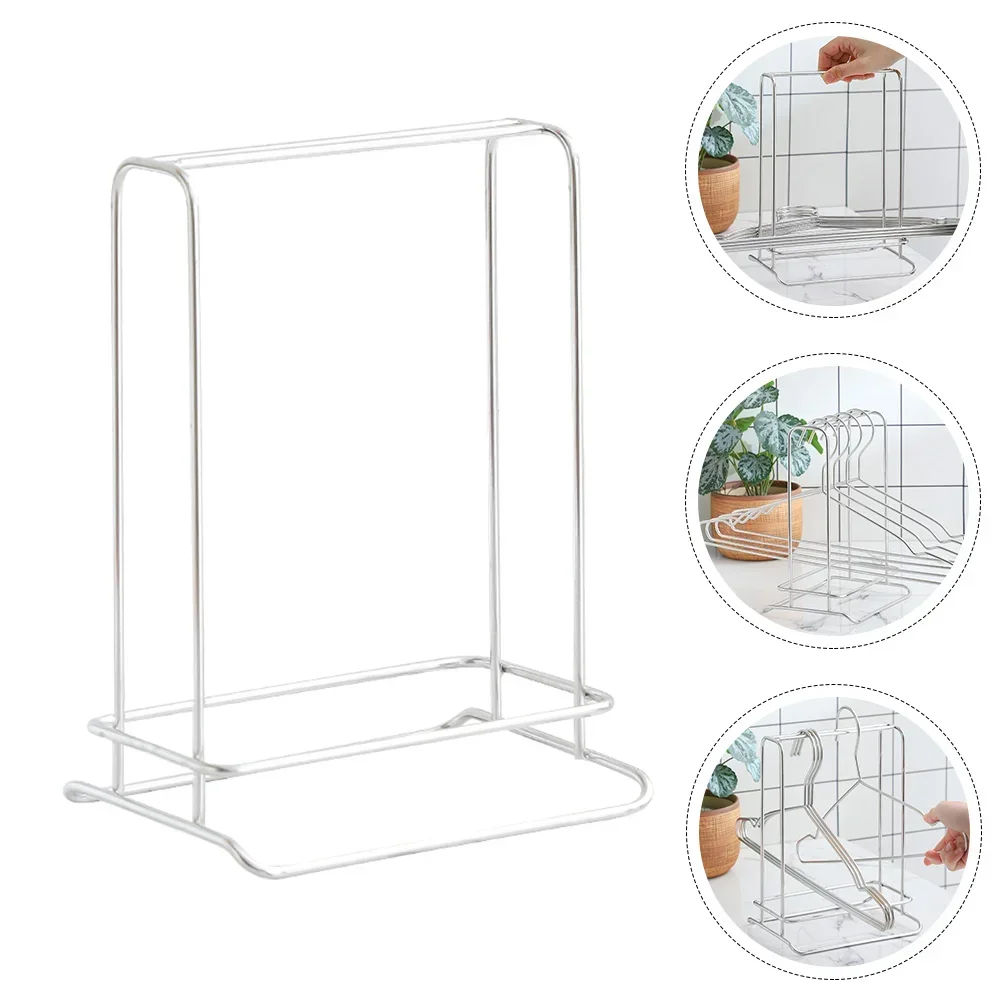 Hanger  Rack Laundry Room Accessory Clothes Stands Metal Shelves Stainless Steel Organizer Shelf Bathroom  Donkey 6