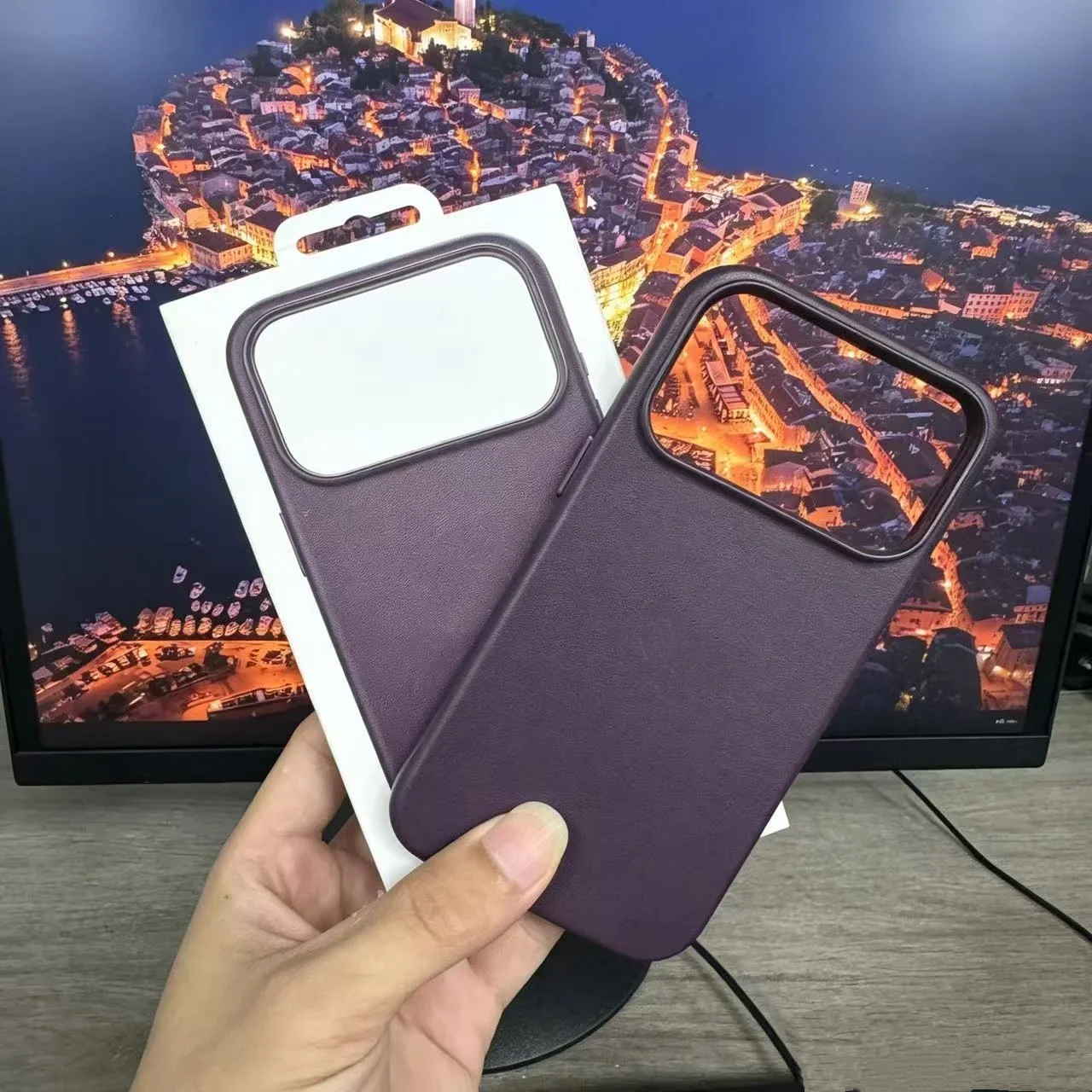 iPhone 17 Pro / 17 Pro Max용 가죽 자석식 휴대폰 케이스(독립적인 카메라 버튼 포함) 낙하 방지 충격 방지 커버