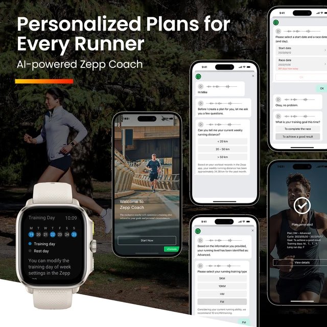 New Amazfit Cheetah Square 44mm Smartwatch 150+Sports Mode Dual-band GPS 24/7 Health Monitoring Smart Watch For Android IOS 4